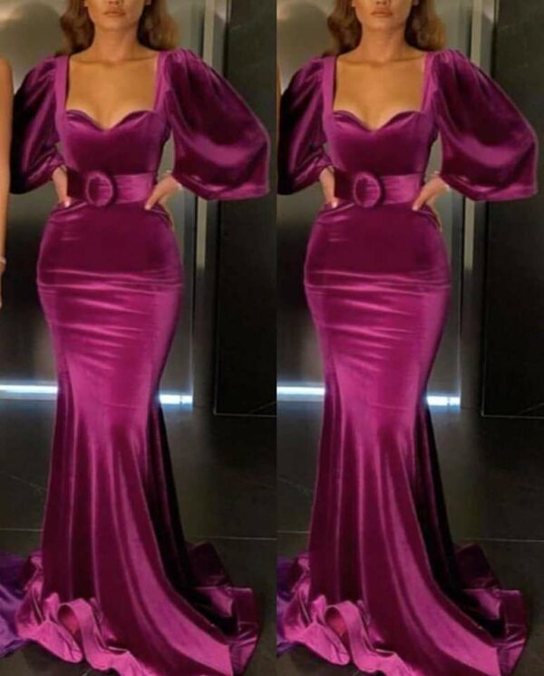 فستان بنفسجي طويل | Long Purple Dress