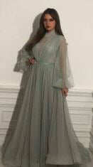 فستان بيجي طويل | Long Beige Dress