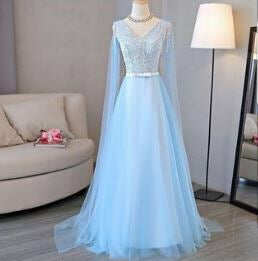 فستان أزرق طويل | Long Blue Dress