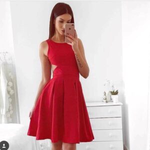 فستان أحمر قصير | Red Short Dress