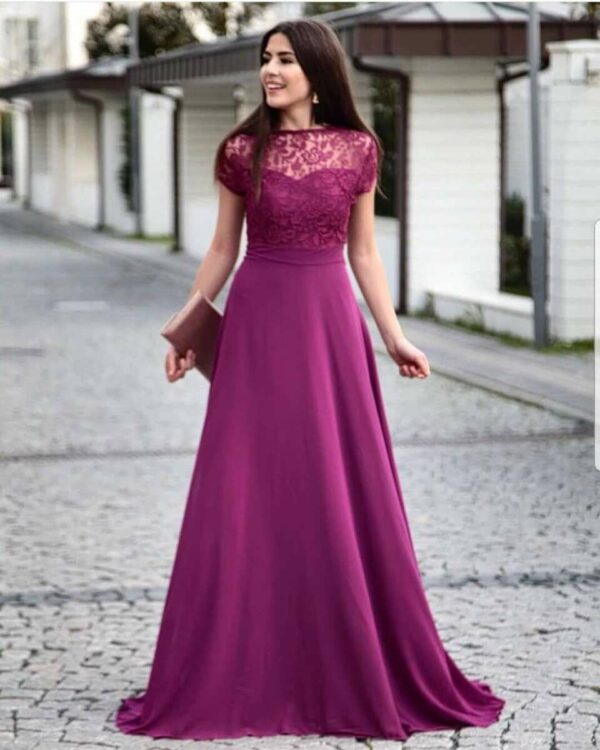 فستان طويل بنفسجي | Long Purple Dress