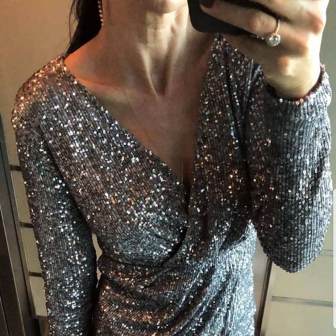 فستان فضي | Silver Dress