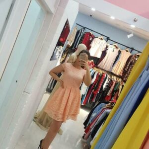 فستان وردي قصير | Short Pink Dress