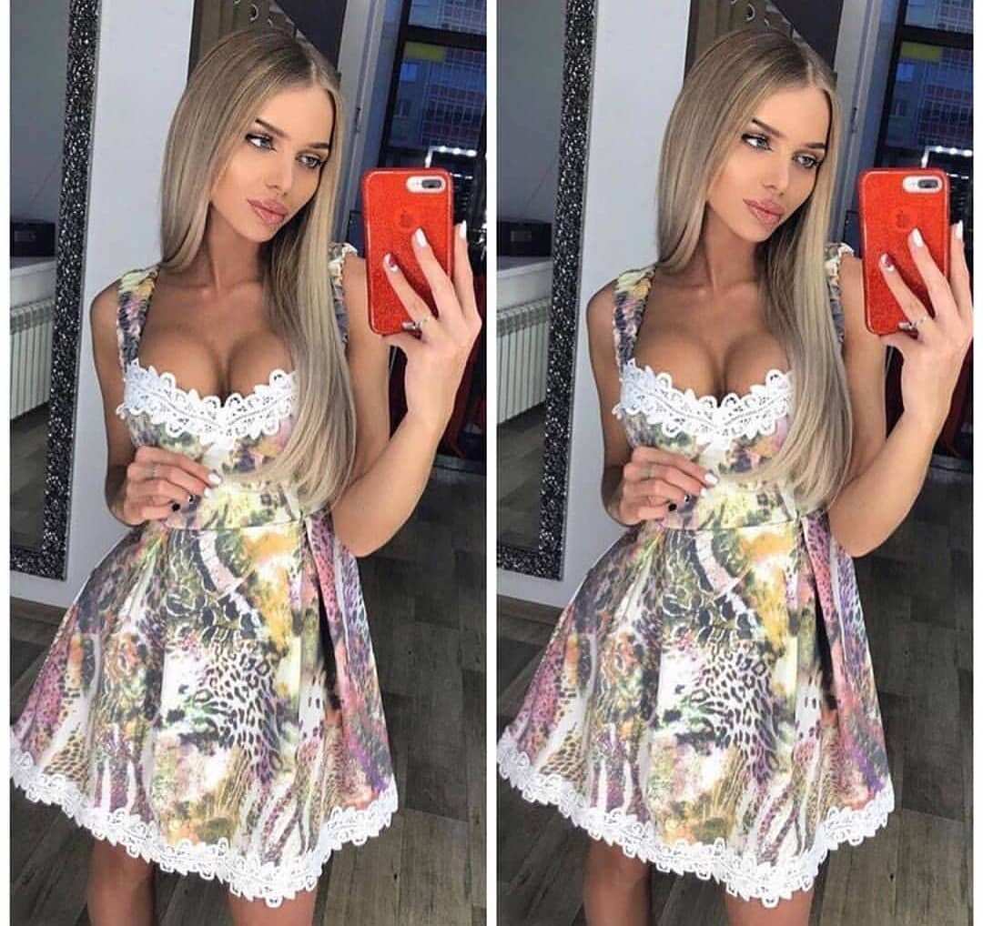 فستان ملون قصير | Short Colored Dress