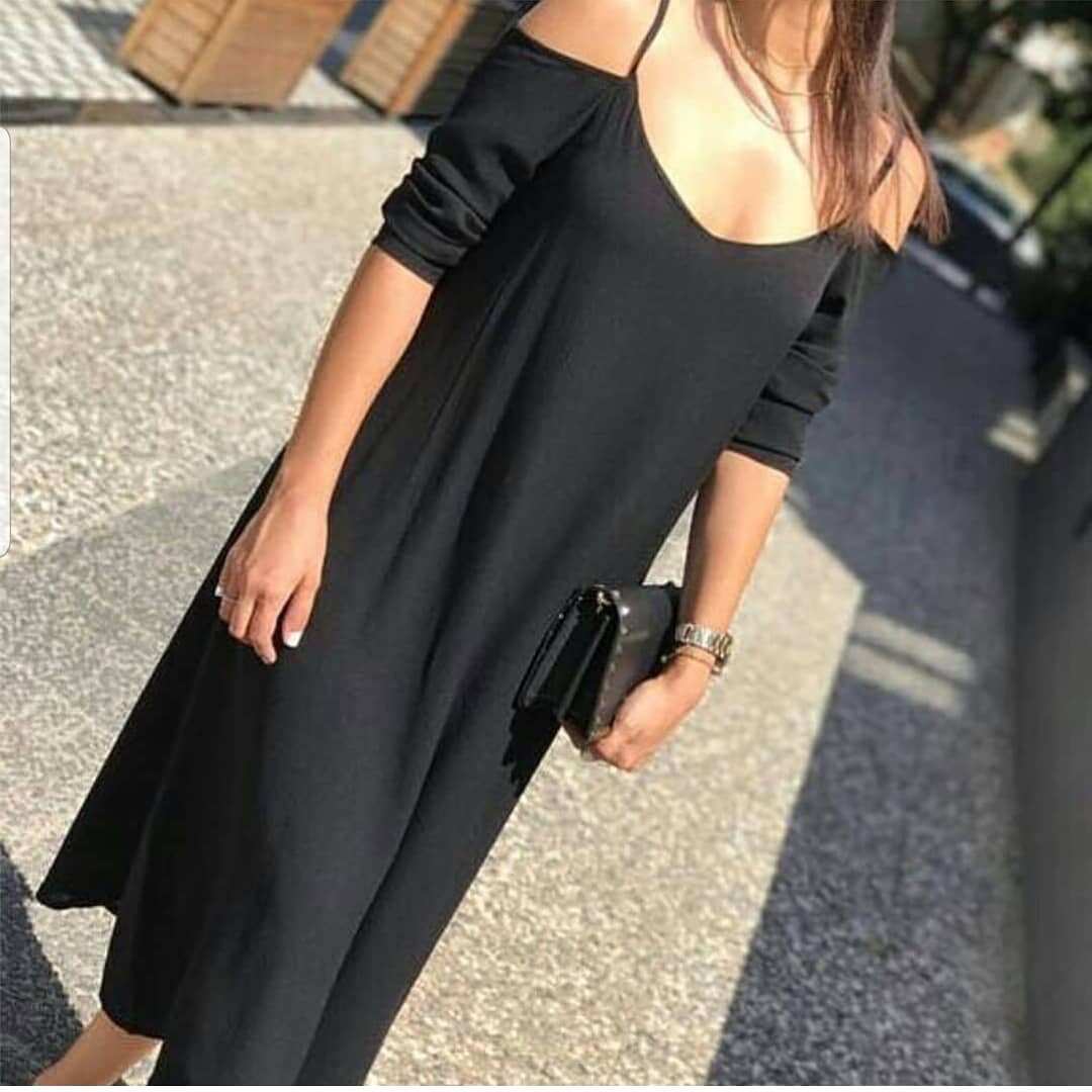 فستان أسود طويل | Long Black Dress