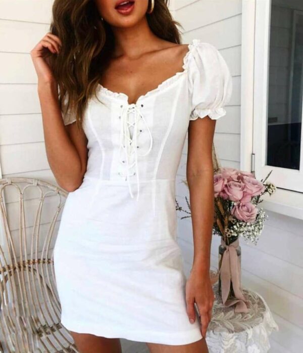 فستان أبيض قصير | Short White Dress