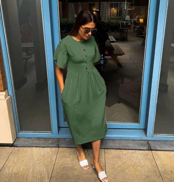 فستان زيتوني | Olive Dress