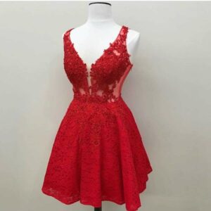 فستان أحمر قصير | Short Red Dress