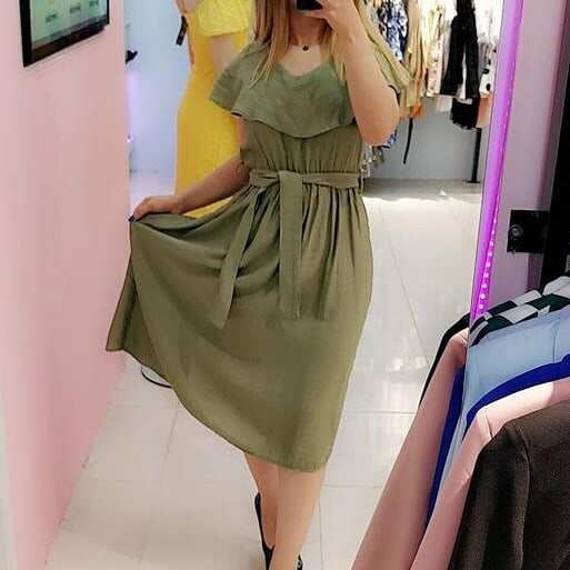 فستان زيتوني | Olive Dress