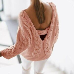 بلوز وردي صوف | Wool Pink Blouse