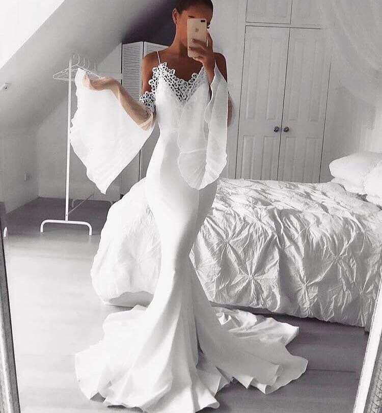 فستان أبيض طويل | Long White Dress