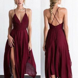 فستان ماروني | Maroon Dress